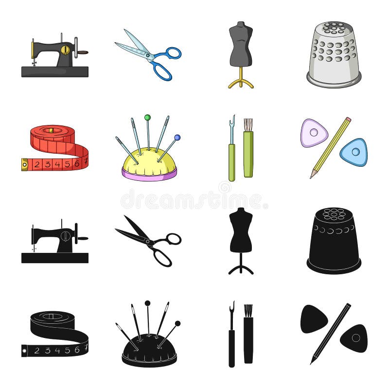 Sewing measure tools Royalty Free Vector Image