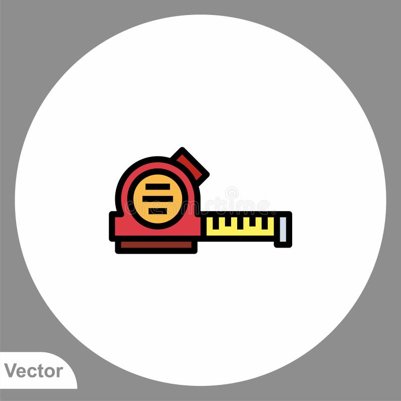 Measuring Tape Vector Icon Sign Symbol Stock Vector Illustration of
