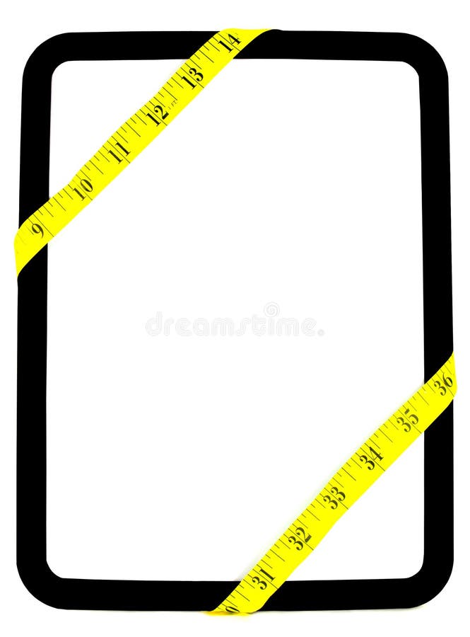 Measuring Tape Wrapped Around White Blank Board