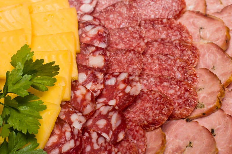 Meat assortment and cheese