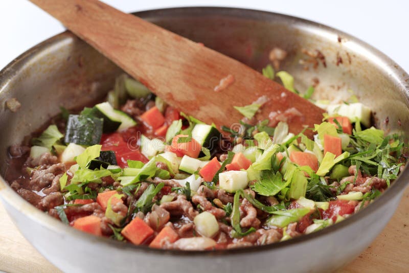 Meatbased pasta sauce stock image. Image of parsley 19944733