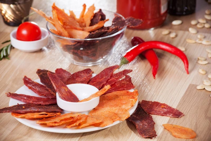 Meat chips stock image. Image of chopped, pork, piece 101014943
