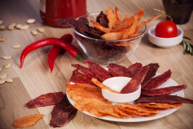 Meat chips stock image. Image of chopped, pork, delicacy 54083223