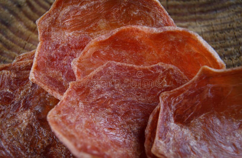 Meat Chips. Thin Pieces of Dried Meat Stock Image Image of beef