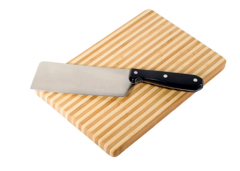 Meatcleaver And Chopping Board Stock Image Image of rustic