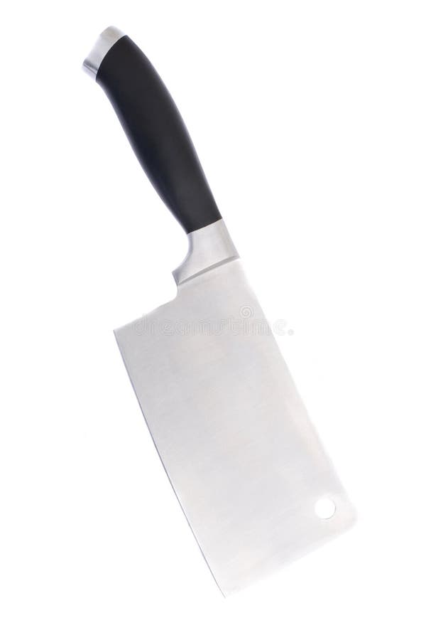 Meat cleaver isolated over white background