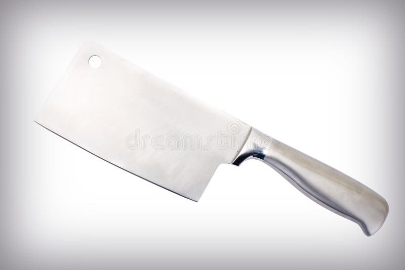 Meat cleaver isolated over white background