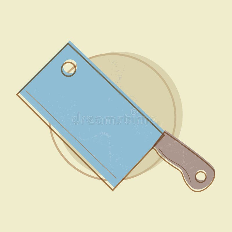 Meat Cleaver. Vector Illustration Decorative Design Stock Vector