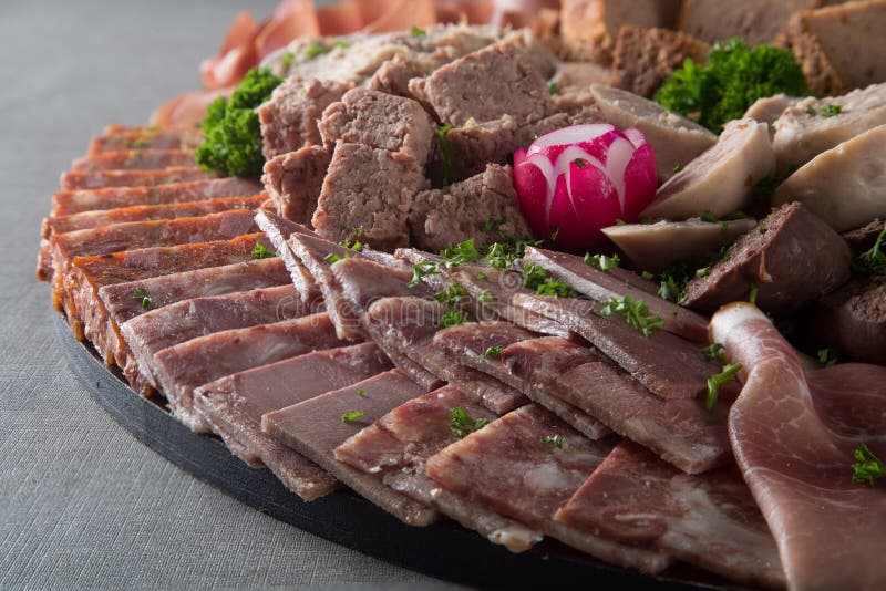 Meat Delicatessen Plate stock photo. Image of party 108171174