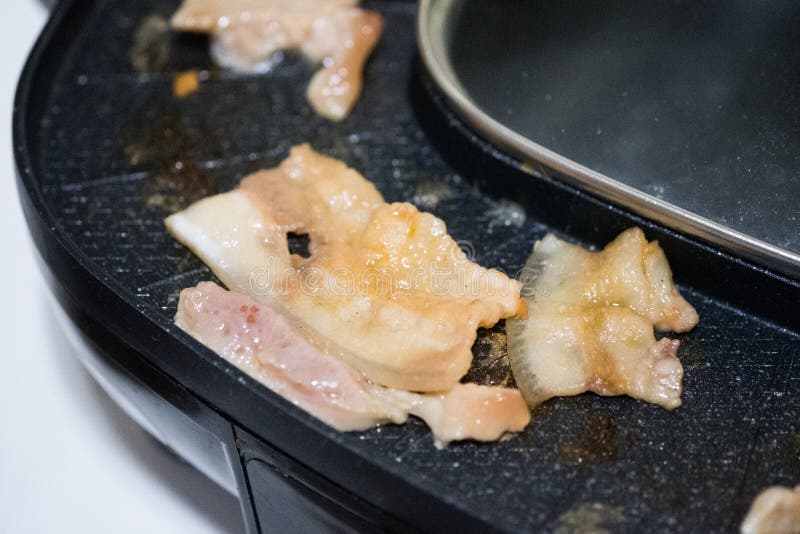 Meat on Electric Barbecue Grill Stock Photo Image of boiler, heat 257824372