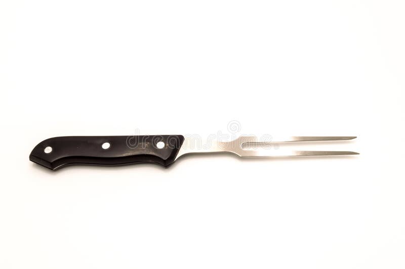 Meat Fork with a Black Wooden Handle Stock Image Image of retro