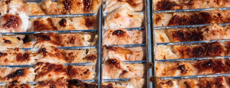 Meat is fried on the grill royalty free stock photography Meat is fried on the grill royalty free stock photography