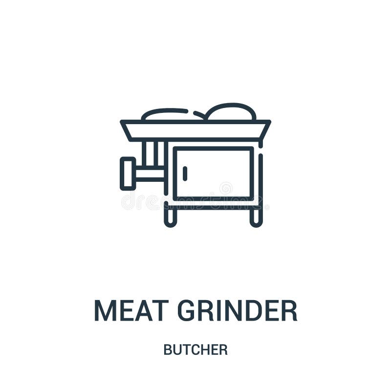 Meat Grinder Icon Vector from Butcher Collection. Thin Line Meat