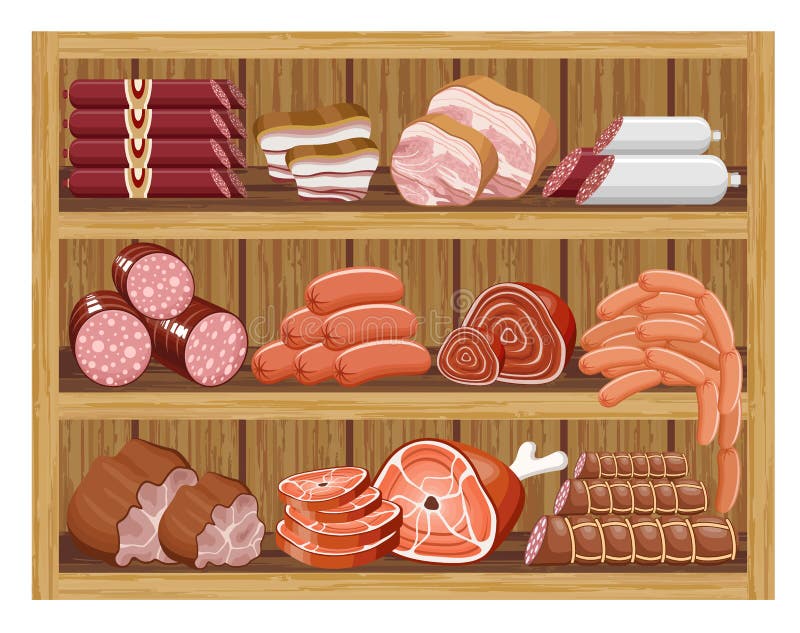 Meat market. royalty free illustration Meat market. royalty free illustration