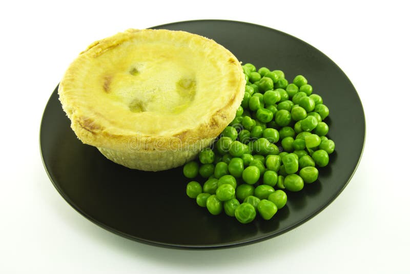 Meat Pie on a Black Plate