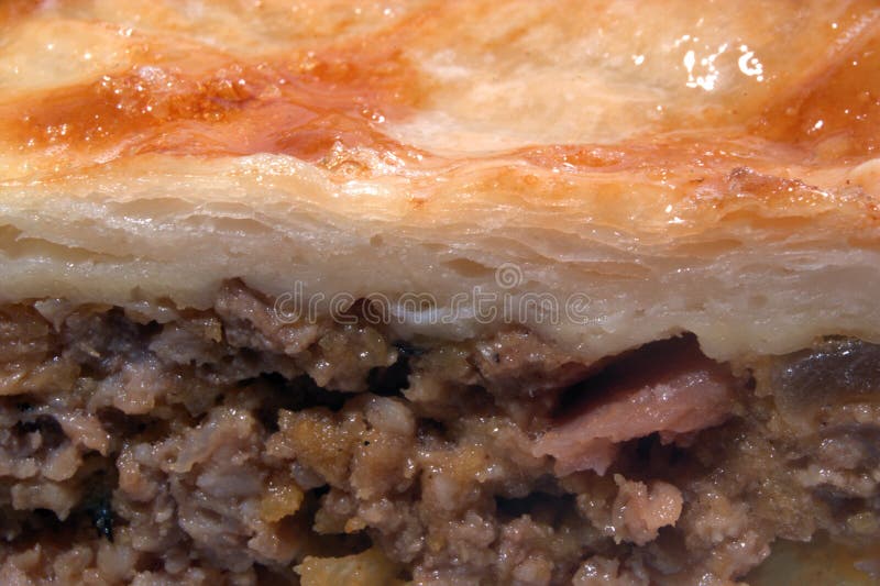 Meat pie close up