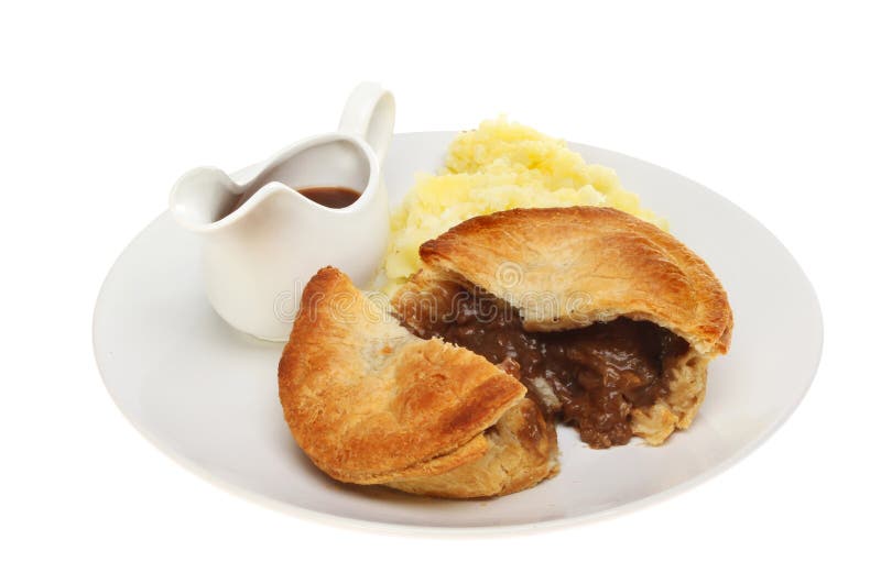 Meat pie and gravy stock photo. Image of plate, lunch 37651516