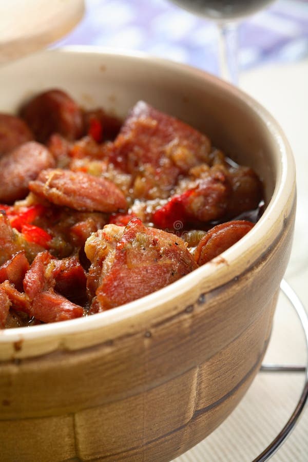 Meat with red pepper