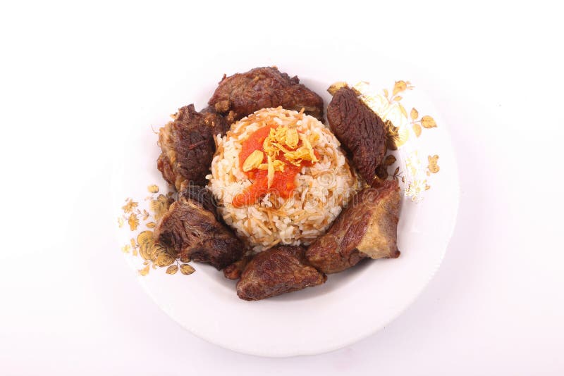 Meat on Rice dish stock photo. Image of cookies, ginger 113727020