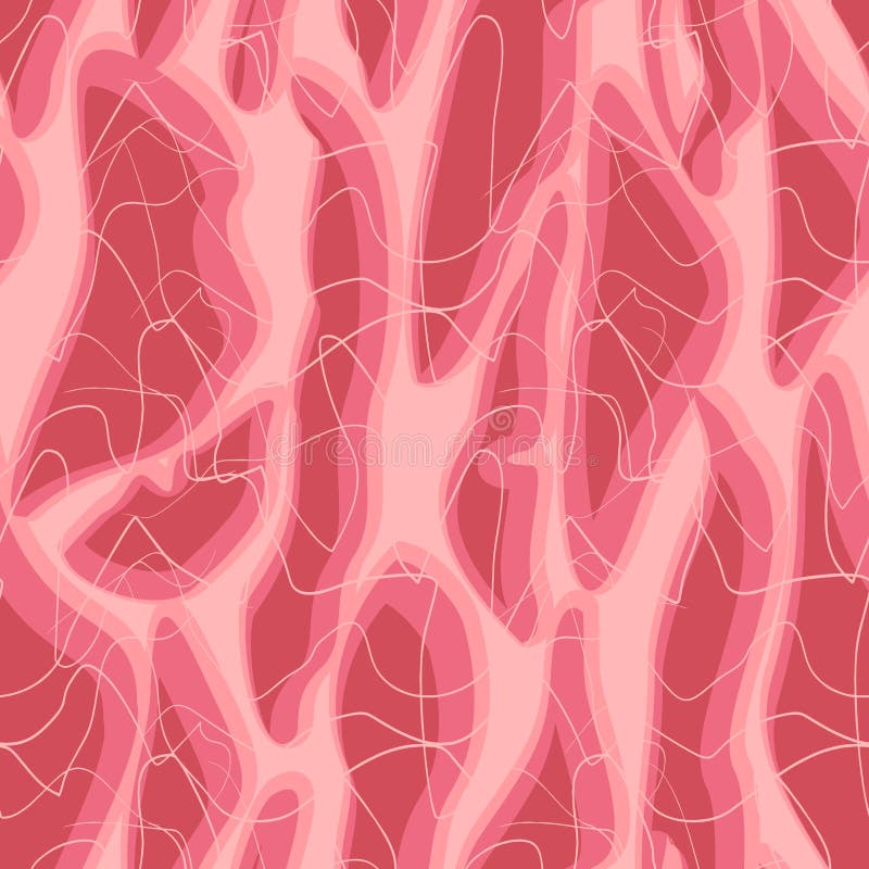 Meat seamless pattern. Pink texture of fresh pork meat. Vector b royalty free illustration