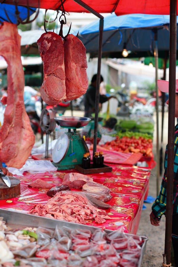 Meat shop stock image. Image of meat, local, food, thailand 56813909