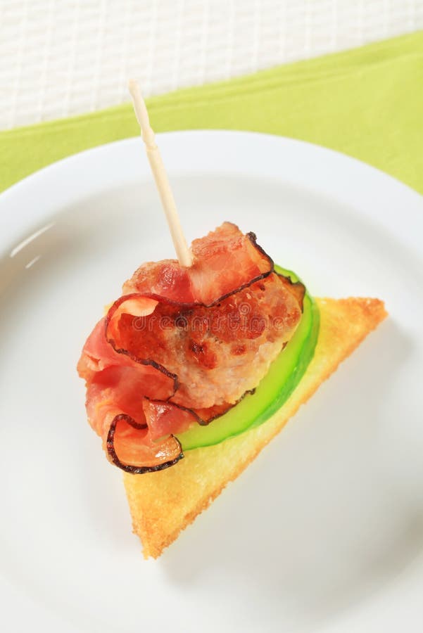 Meatball canape stock image. Image of green, basil, cucumber 22137671