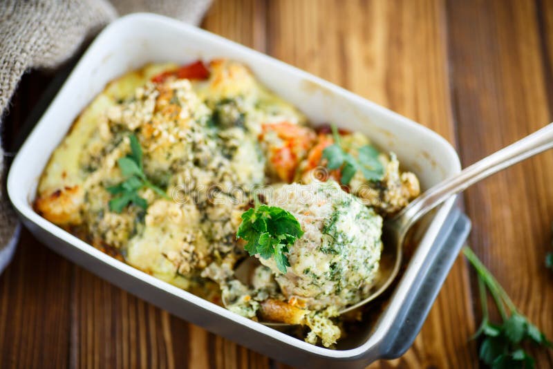 Meatballs Baked with Vegetables Stock Photo Image of casserole