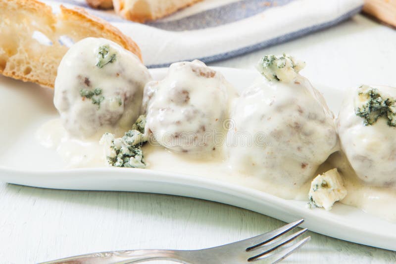 Meatballs with cheese stock image. Image of danish, beef 50091761