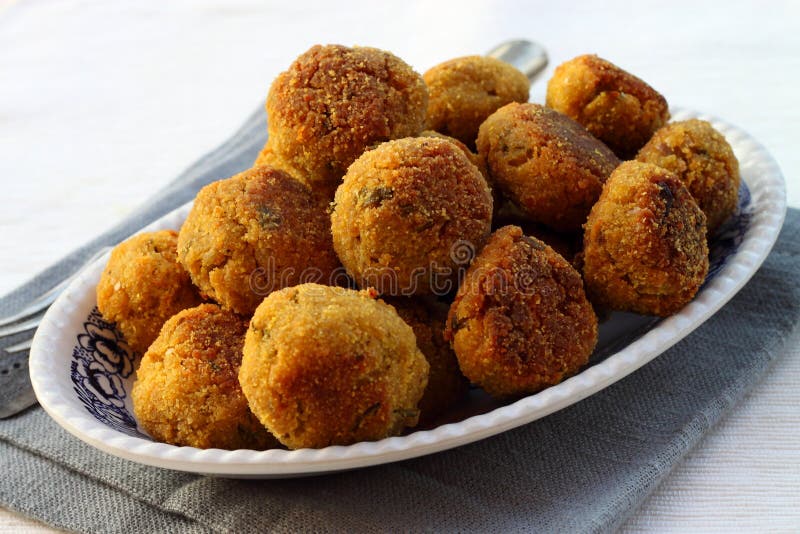 Meatballs with Eggplant and Zucchini Stock Photo Image of food