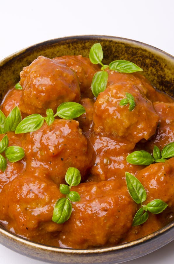 Meatballs in tomato sauce stock image. Image of fresh 25387299
