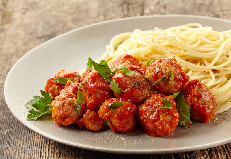 1,052 Bowl Spaghetti Meatballs Tomato Sauce Stock Photos Free