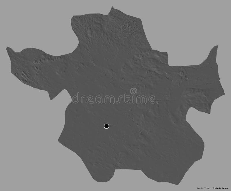 Meath, county of Ireland, on solid. Bilevel vector illustration