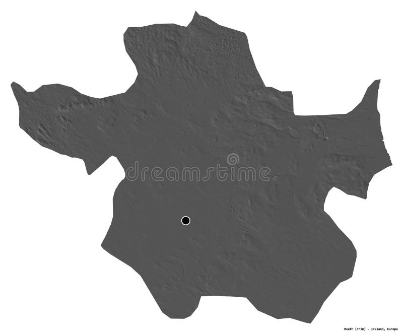 Meath, county of Ireland, on white. Bilevel royalty free illustration