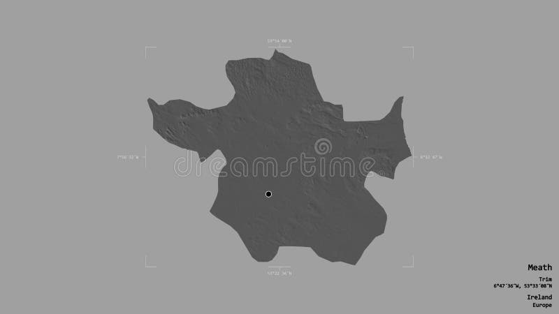 Meath - Ireland. Bounding box. Bilevel stock illustration