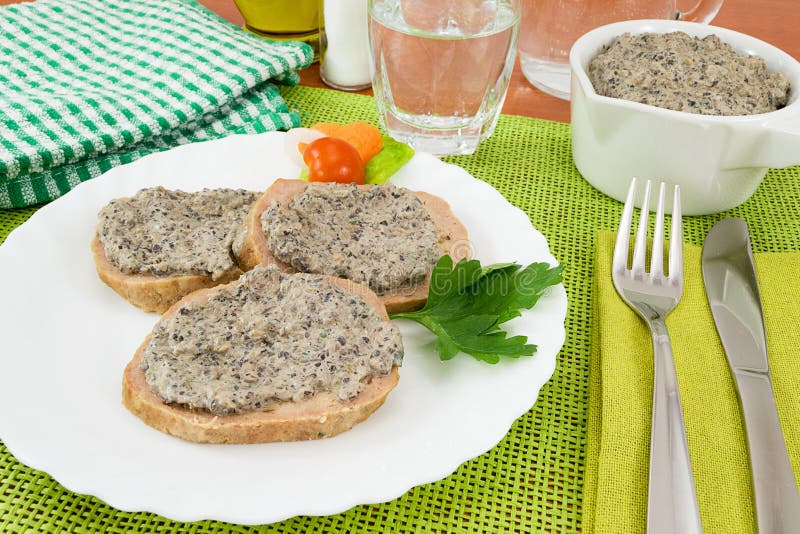 Meatloaf with Mushroom Sauce Stock Image Image of chopped, meats
