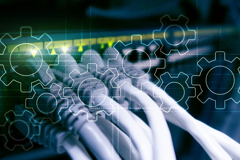 Mecanismul GEARS: integrarea datelor de transformare digitală și conceptul de tehnologie digitală royalty free stock photography