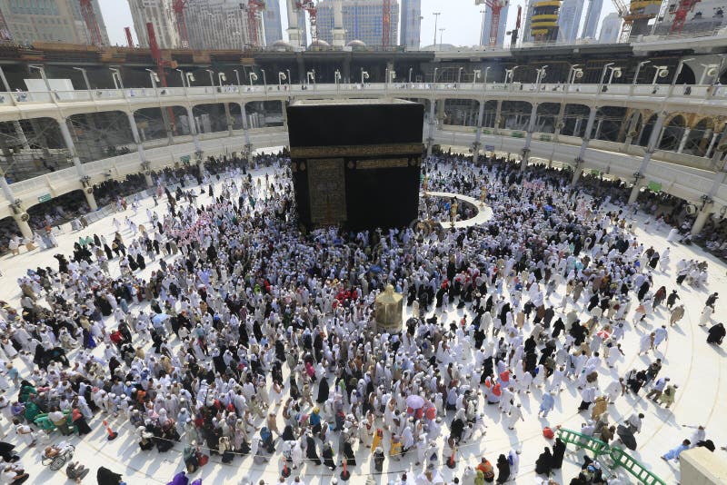 Mecca, Saudi Arabia : 24/07 /2019 : Pilgrims of Haj performing tawaf and praying at Masjidil Haram during Hajj Season. Mecca, Saudi Arabia. Pilgrims royalty free stock photography Mecca, Saudi Arabia : 24/07 /2019 : Pilgrims of Haj performing tawaf and praying at Masjidil Haram during Hajj Season. Mecca, Saudi Arabia. Pilgrims royalty free stock photography