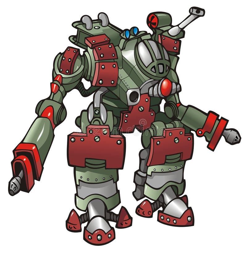 Mech-warrior stock illustration