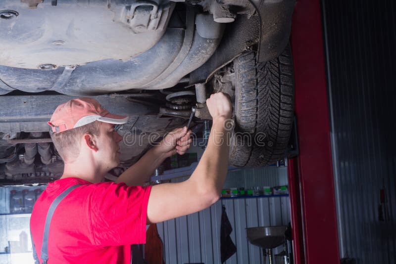 Mechanic in Auto Repair Service Stock Image Image of auto