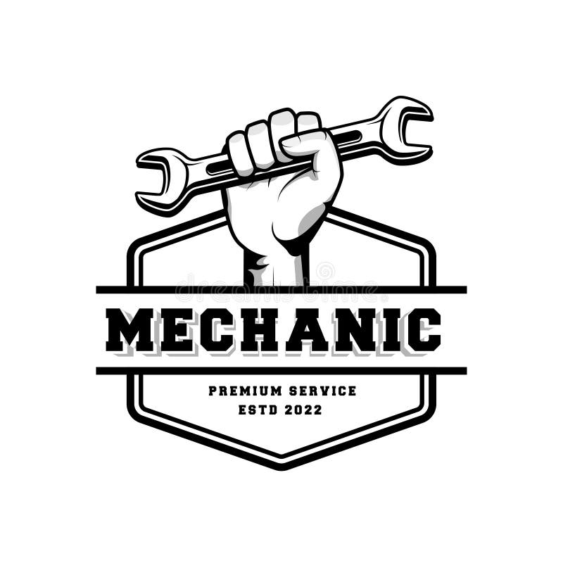 Mechanic Badge Logo Design in Retro Style. Plumber Logo Design Template ...