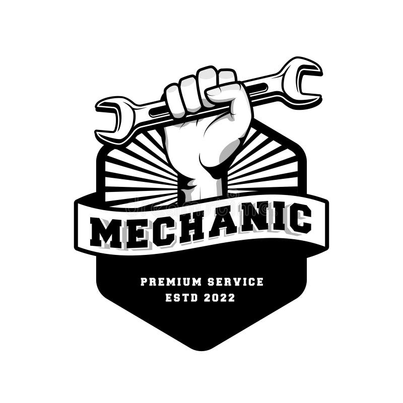 Mechanic Badge Logo Design in Retro Style. Plumber Logo Design Template ...
