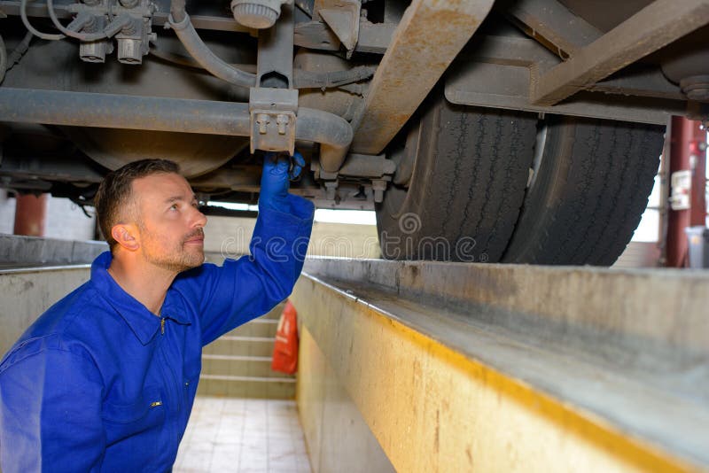 Mechanic Doing Thorough Inspection Stock Photo Image of suspension