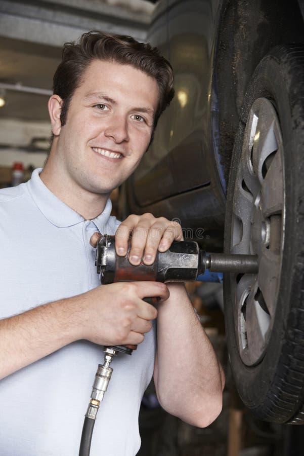 Portrait Of Mechanic With A Hammer Stock Image Image of body, muscles