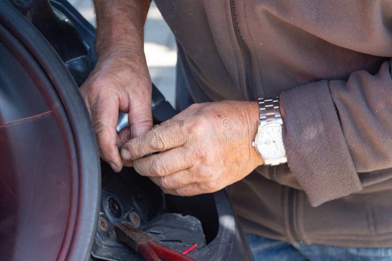 Car backlight removed stock photo. Image of light, mechanic 198231736
