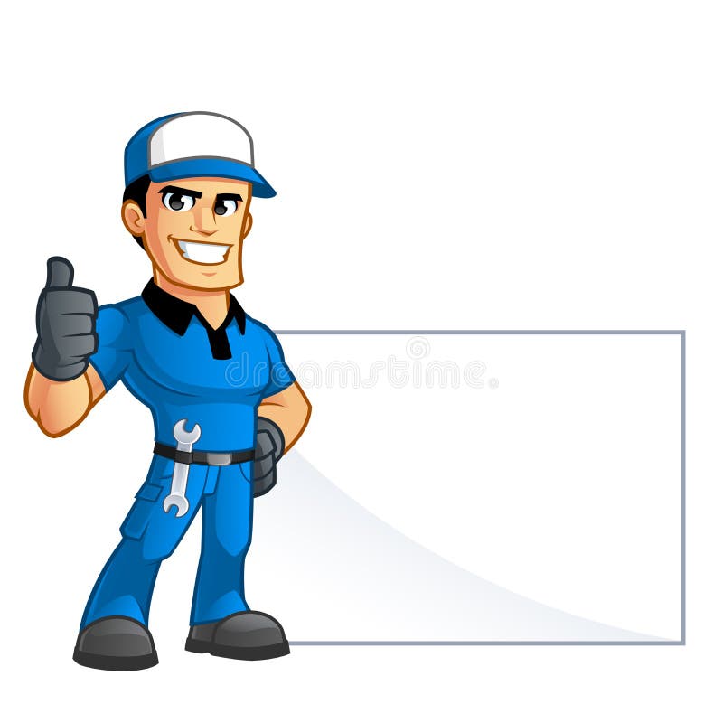 Refrigeration Air Conditioning Mechanic Front Stock Vector
