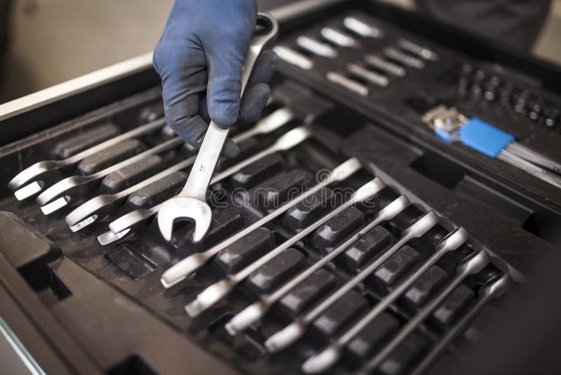 The Mechanic Works in the Stock Image Image of engineering