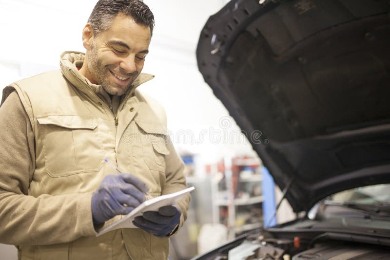The mechanic works in the workshop royalty free stock image The mechanic works in the workshop royalty free stock image