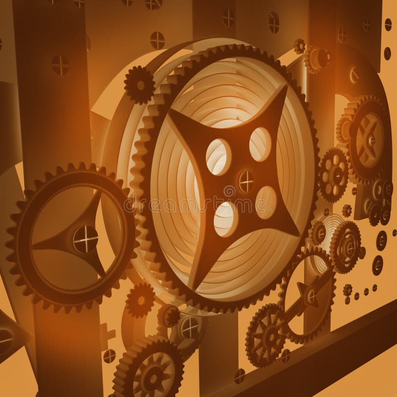 A Mechanical Background with Gears