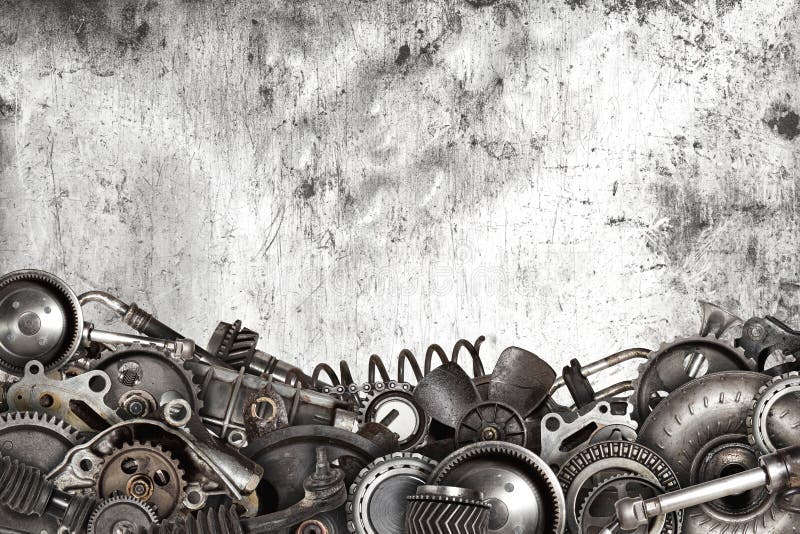 Collage made of old auto spare parts car stock photography Collage made of old auto spare parts car stock photography