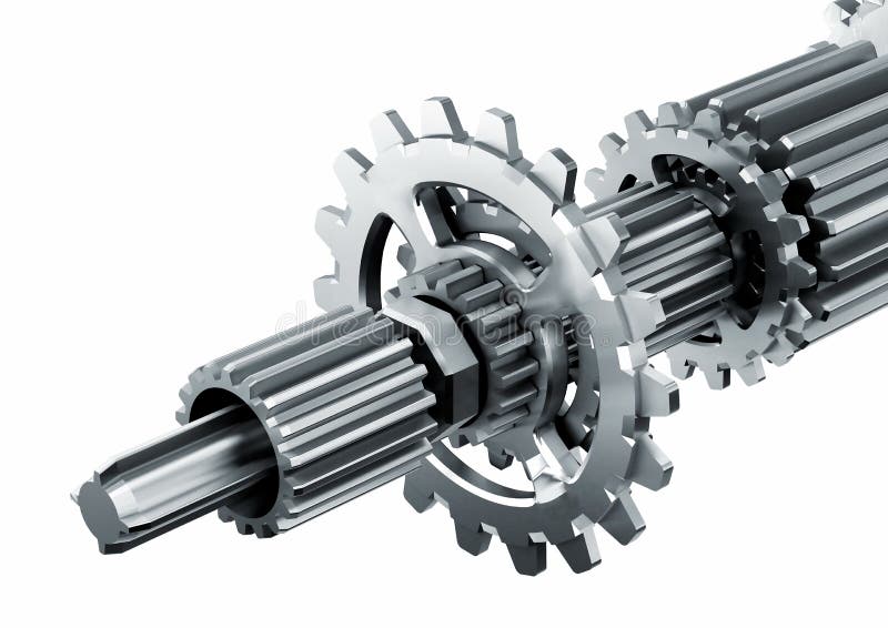 Mechanical Engine parts stock illustration. Illustration of psolid